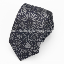 Handgemachte Jacquard Woven Skinny 100% Seide Floral Tie